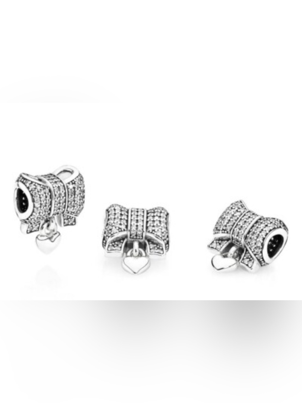 Pandora pave bow charm